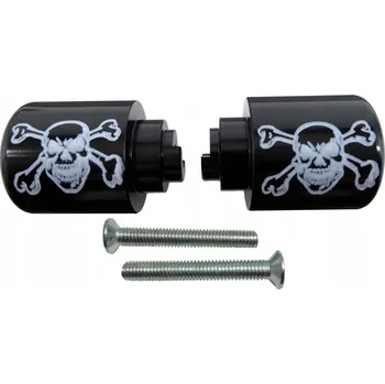 Řídítka Koncovky řídítek lebka černé pro Honda