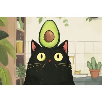 Plakát Plakát Avokádo na hlavě bez rámu 91,5 x 61 cm