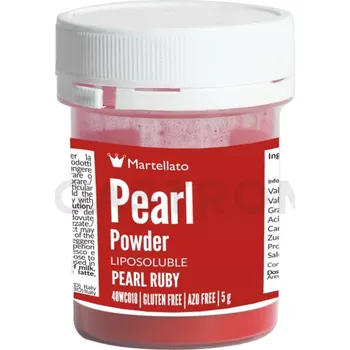 Výroba svíčky Práškové barvivo 5 g - perleťově rubínové | MARTELLATO, Pearl powder