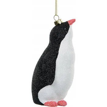 Vánoční ozdoba OZDOBA NA STROMEČEK TUČŇÁK VÁNOČNÍ nerozbitná dárek dárek 12cm