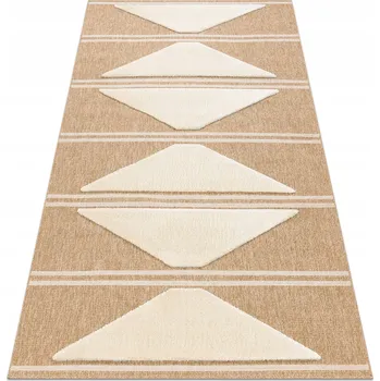 Koberec Koberec DO OBÝVACÍHO POKOJE PLOCHÝ TROJÚHELNÍK sisal strukturovaný béžový 80x150 cm