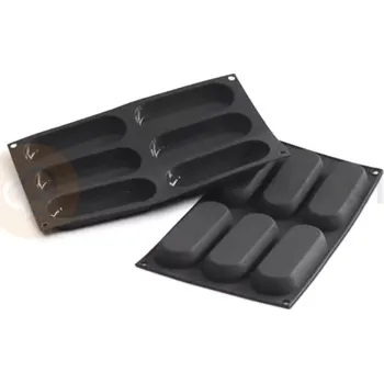 Kuchyňská sůl Silikonová forma pro monoporce, 6 otvorů 127,5x47x17 mm - 30SF103 | MARTELLATO, Savoiardo