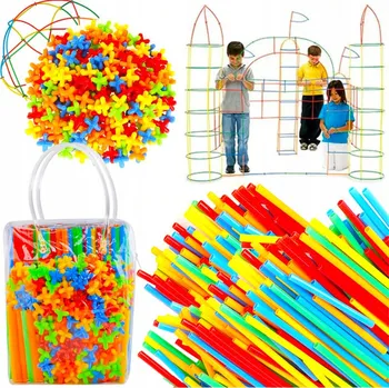 ostatní stavebnice Brčka, stavební stavebnice , tyčinky trubičky