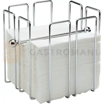 Chromovaný vysoký držák na ubrousky, 195x195x190 mm | STALGAST, 364204