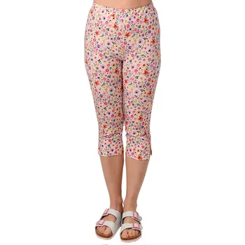 Dámské legíny ČR výroba Legíny 3/4 VIVIEN, květy Velikost S květy