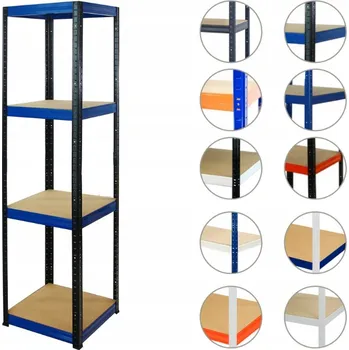 Dílenský regál Kovový skladový regál Wamar 180 x 30 x 30 cm, nosnost až 175 kg na polici