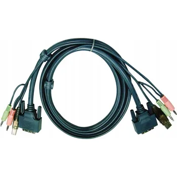 Video kabel Aten 2L-7D02U DVI - D-Sub (VGA) kabel 1,8 m