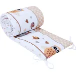 Ochranný mantinel do postýlky - sovička/ béžová