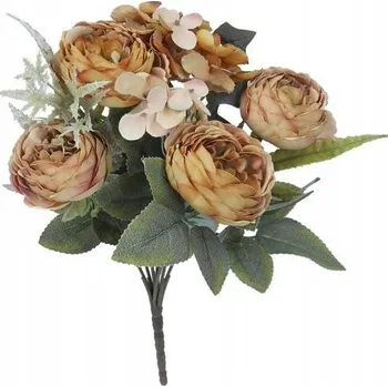 umělá květina Kytice upolínů zlatobéžová 32 cm umělá