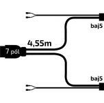 Kabeláž 4,55 m/7-pól. zástrčka. s předními vývody, baj5, Jokon