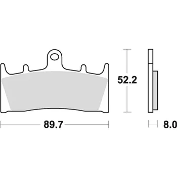 Brzdová destička brzdové destičky, BRAKING (semi metalická směs CM66) 2 ks v balení M501-294