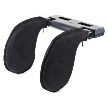 AMIO Sklopná opěrka hlavy do auta, Potah-černý materiál 02558