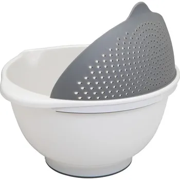 Bílá miska s cedníkem 2v1 Metaltex, Ø 28 cm ID_1175986