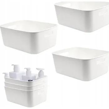 Úložný box Sada 3 úložných boxů, bílé