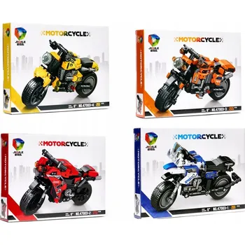 ostatní stavebnice Sada 4 kusů Stavebnice – sportovní motorky, 4 konstrukční vzory MOTOCYKLŮ