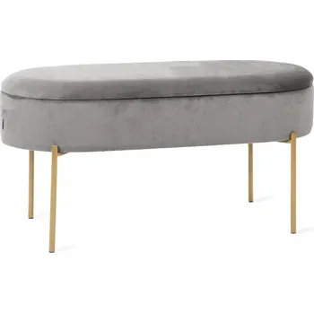 Lavice s úložným prostorem Homla 91,5 x 46,5 x 41 cm šedá