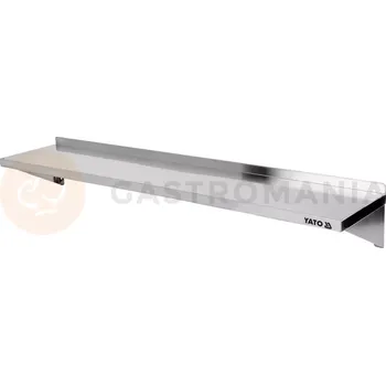 Závěsné křeslo Nástěnná police se zadním lemem jednodílná 1500x300x180 mm | YATO, YG-09042