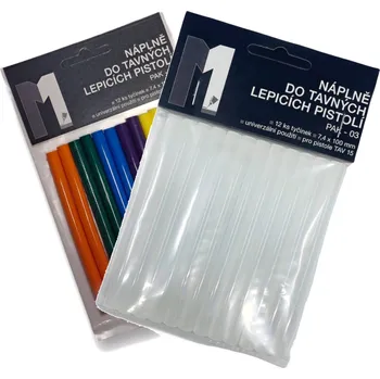 Průmyslové lepidlo BULDOK Tavné lepidlo PAK 03 tyčinky 7x100mm 12ks čirá