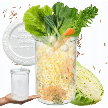 Sklenice Weck Zavařovací Sklenice 1l FORMA plastové víčko 1 Ks na rýži, kávu, 1050