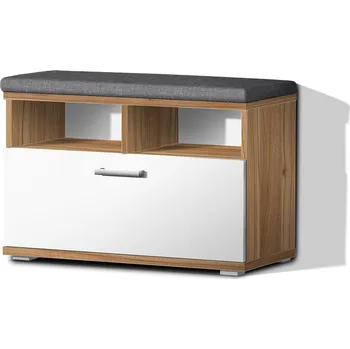 Botník Nabytekmorava Botník do předsíně botník PR 03 barva lamina: OŘECH LYON / BÍLÁ