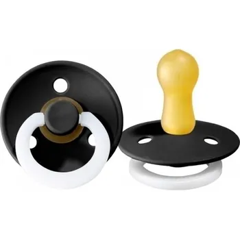 dudlíky BIBS Dudlík z přírodního kaučuku 0m+ 1ks, černý, zářící ve tmě