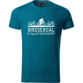 Pánské tričko DOBRÝ TRIKO Pánské tričko Bikesexual Velikost: 2XL, Barva: Petrolejová