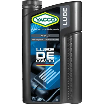 Autodíl Motorový olej YACCO Lube DE 0W-30, 2L