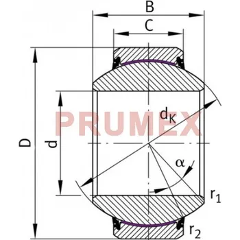 Durbal DGE 90 FW-2RS bezúdržbové kloubové ložisko ,ocel/PTFE