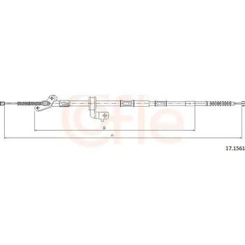 Brzdový systém Tažné lanko, parkovací brzda COFLE 17.1561