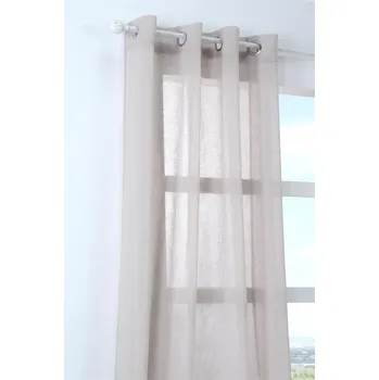 Sprchový závěs STOF Záclona PALOMA s kroužky, 140 x 260 cm, béžová