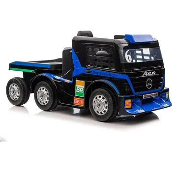 Dětské elektrovozidlo LEAN CARS Elektrické auto Mercedes XMX622B Navy Blue LCD + návěs