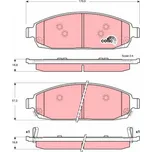 Sada brzdových destiček, kotoučová brzda TRW GDB4136