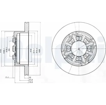Brzdový kotouč Brzdový kotouč DELPHI BG4171
