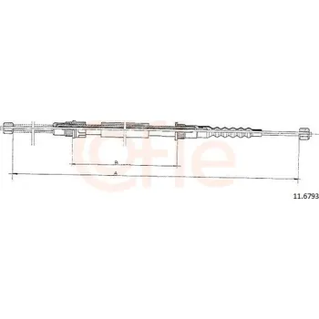 Auto-moto Tažné lanko, parkovací brzda COFLE 92.11.6793