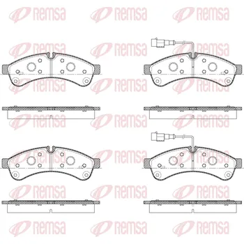 Brzdová destička Sada brzdových destiček, kotoučová brzda REMSA 1339.12