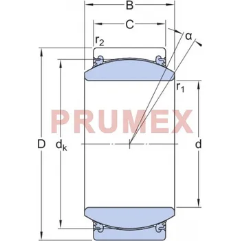 SKF GE 25 TXG3E-2LS kloubové ložisko