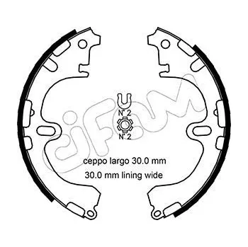 Brzdová čelist Sada brzdových čelistí CIFAM 153-433