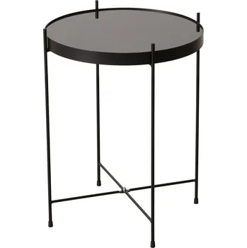 Konferenční stolek Boltze Home Kovový odkládací stolek se skleněnou deskou, SHERIN, 50 cm