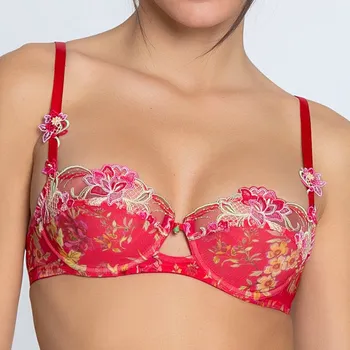 Podprsenka Lise Charmel - Foret rubis podprsenka půlová nevyztužená santal rouge 70D ACJ3017