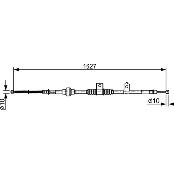 Lanko parkovací brzdy Tažné lanko, parkovací brzda BOSCH 1 987 482 518