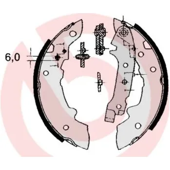 Brzdová čelist Sada brzdových čelistí BREMBO S 68 508