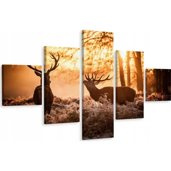 Obraz Vícedílný obraz ZVÍŘATA Jeleni Příroda 3D 200x120