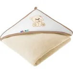 Dětská osuška 100x100 Akuku béžová s medvídkem, Béžová