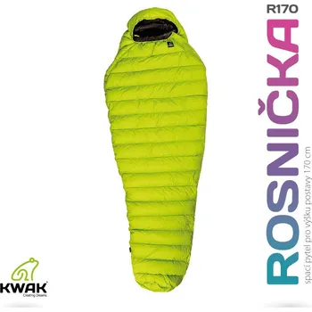 Spacák KWAK Spací pytel Rosnička R170, khaki/černá, levý zip