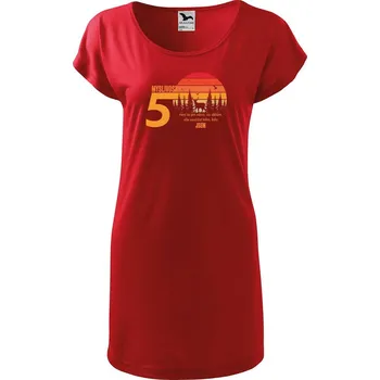 Dámské šaty DOBRÝ TRIKO Dámské tričko/šaty 50 let myslivost Velikost: XS, Barva: Červená