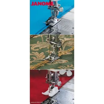 Příslušenství k šicímu stroji Janome Set 3 patek (slepý steh, všívání provázků, PTFE patka)