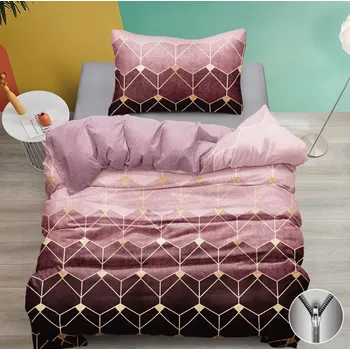 Povlečení NOVINKA 2025 ! EXKLUZIVNÍ BAVLNĚNÉ POVLEČENÍ s 3D EFEKTEM - ATHÉNA WINE 140x200/70x90cm