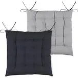 STOF Podsedák na židli s vázáním DUO, dvoubarevný, 100% bavlna, 40 x 40 cm