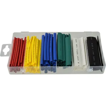 GEKO Bužírky smršťovací, délka 80 mm, různé rozměry, sada 128 kusů