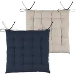 STOF Podsedák na židli s vázáním DUO, 100% bavlna, dvoubarevný, 40 x 40 cm